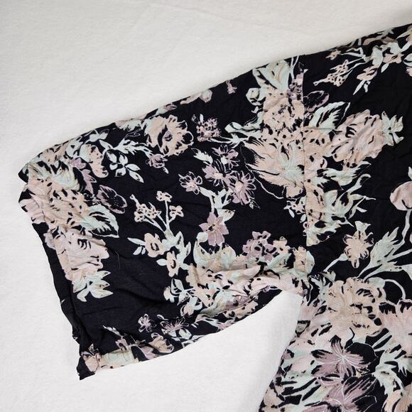 Vince Camuto Kimono Womens M Boho Floral Open Front Top Swim Coverup Vacation - Picture 8 of 15